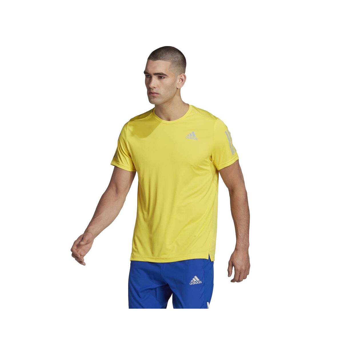 Heren-T-Shirt met Korte Mouwen Adidas Geel