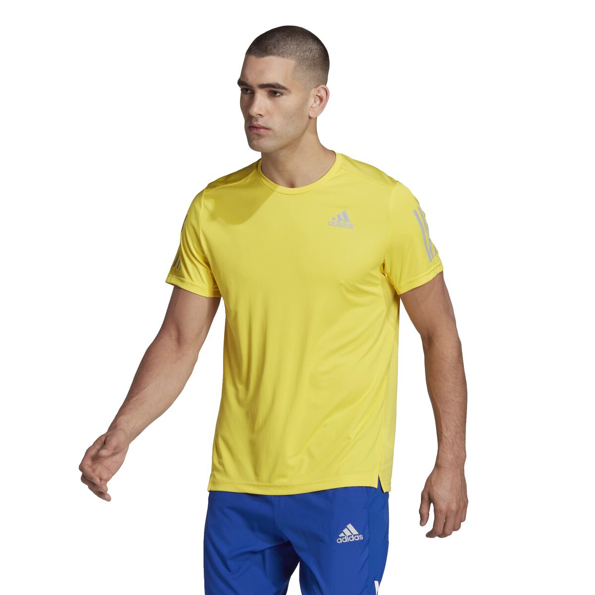 Heren-T-Shirt met Korte Mouwen Adidas Geel