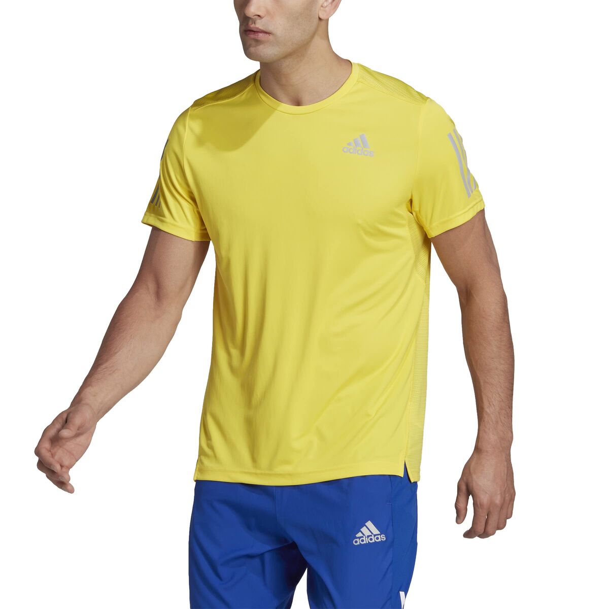 Heren-T-Shirt met Korte Mouwen Adidas Geel
