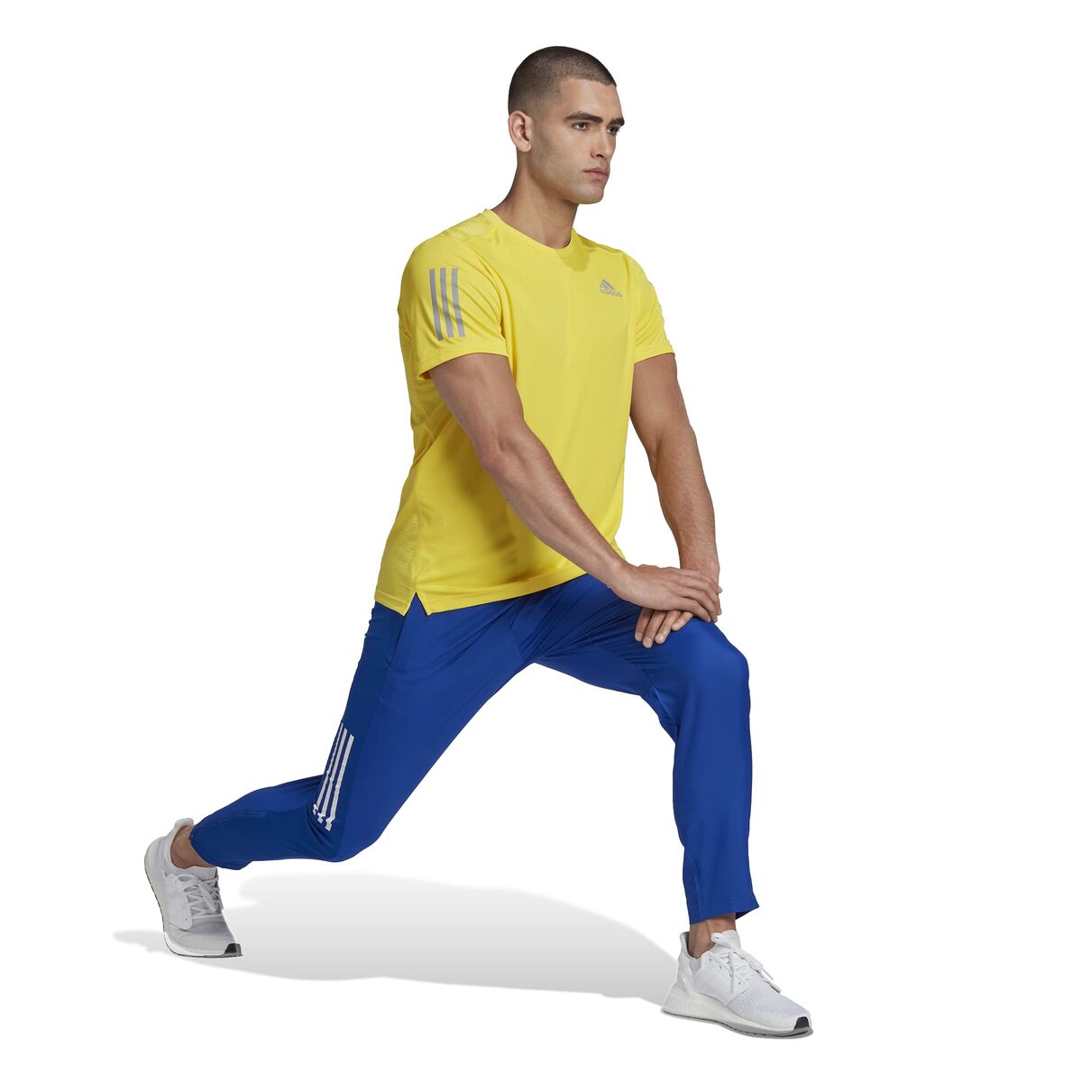 Heren-T-Shirt met Korte Mouwen Adidas Geel