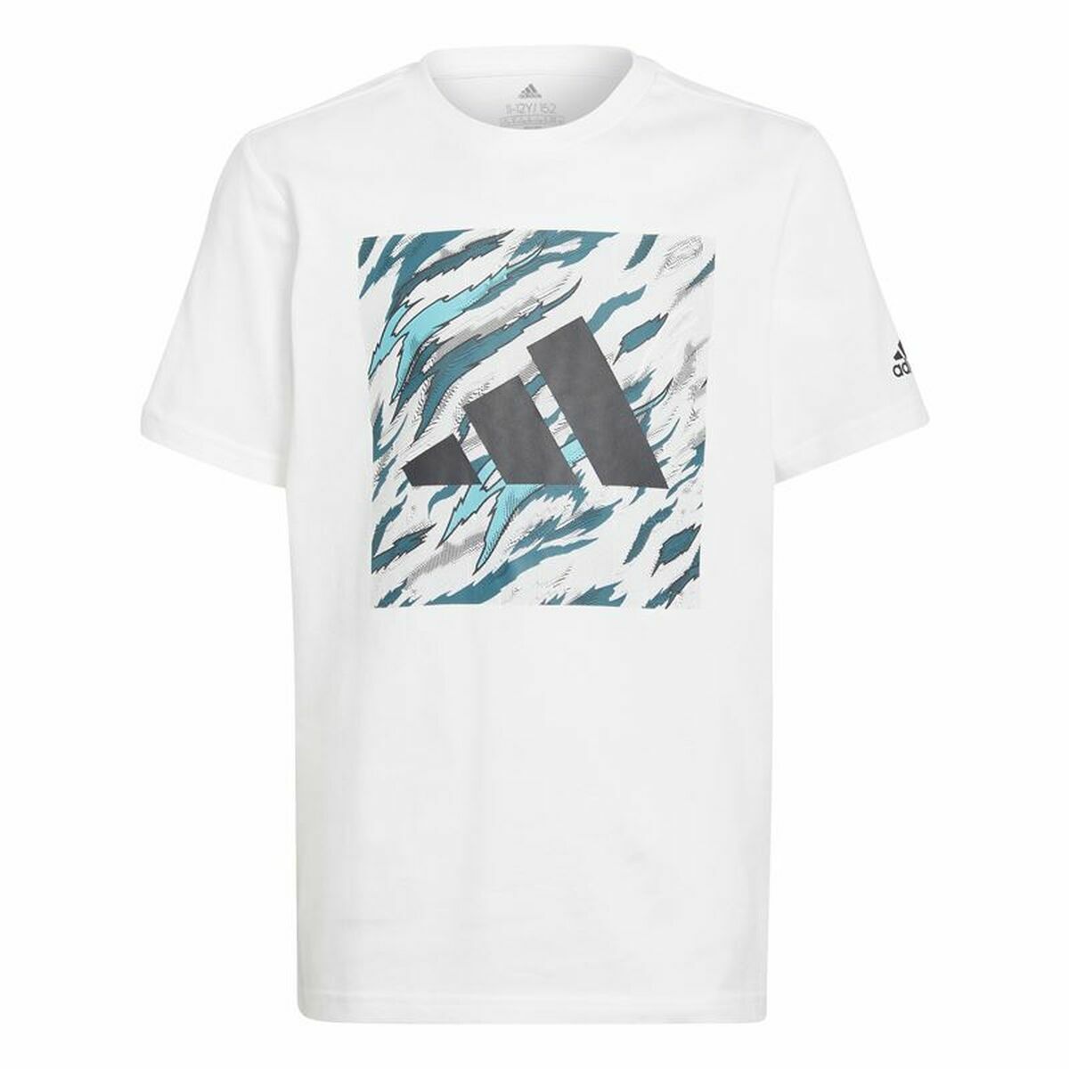T shirt à manches courtes Enfant Adidas Water Tiger Graphic Blanc