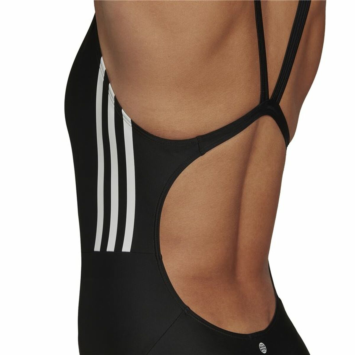 Womenâs Bathing Costume Adidas 3S Mid Suit Black