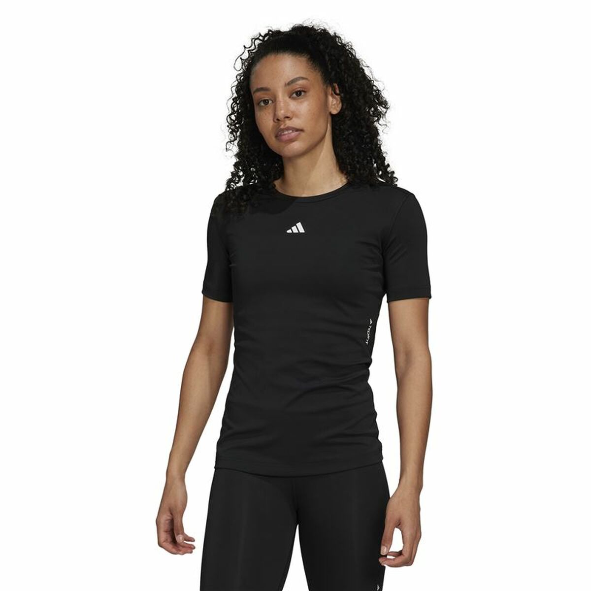 Image secondaire de T-shirt à manches courtes femme Adidas Techfit Noir