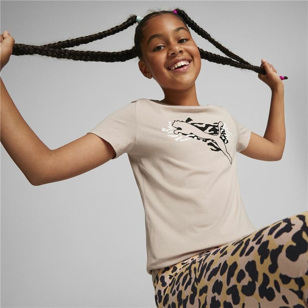 Child’s Short Sleeve T-Shirt Puma Beige