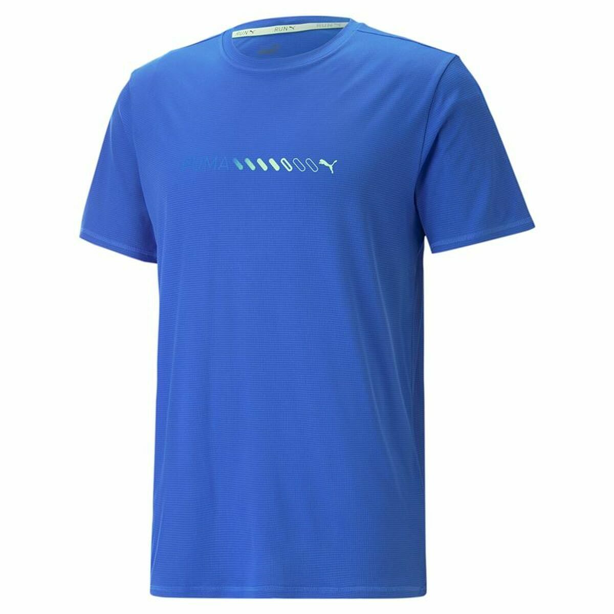 Heren-T-Shirt met Korte Mouwen Puma Run Favorite Logo Blauw