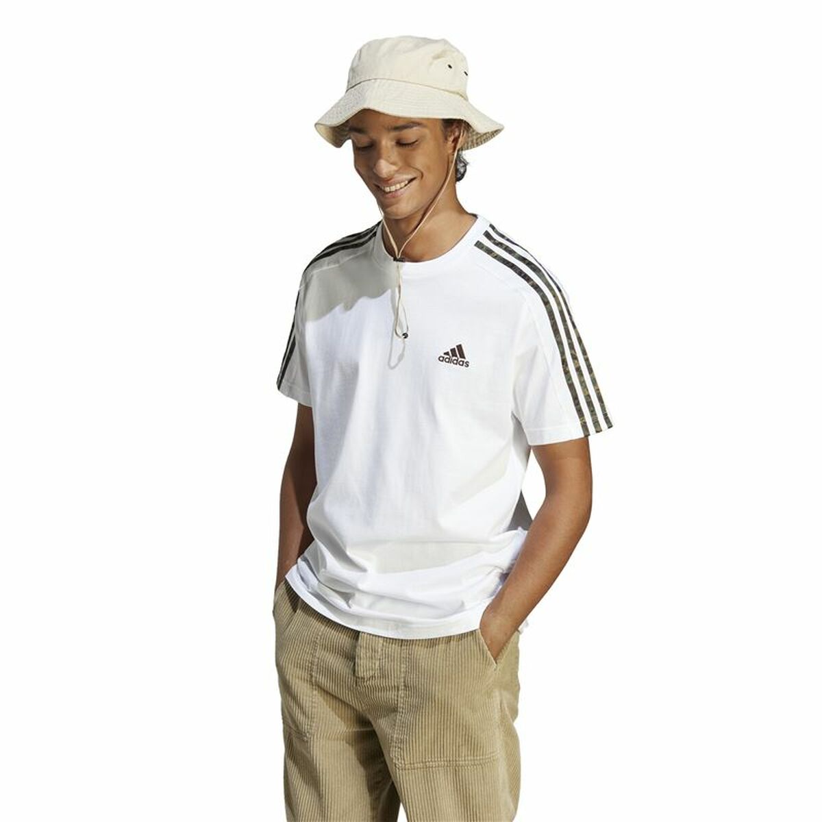 Image secondaire de T-shirt à manches courtes homme Adidas Essentials Single 3S Blanc