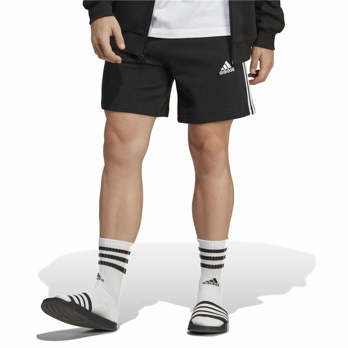 Image secondaire de Shorts pour Hommes Adidas 3S Ft Sho Noir (XS)