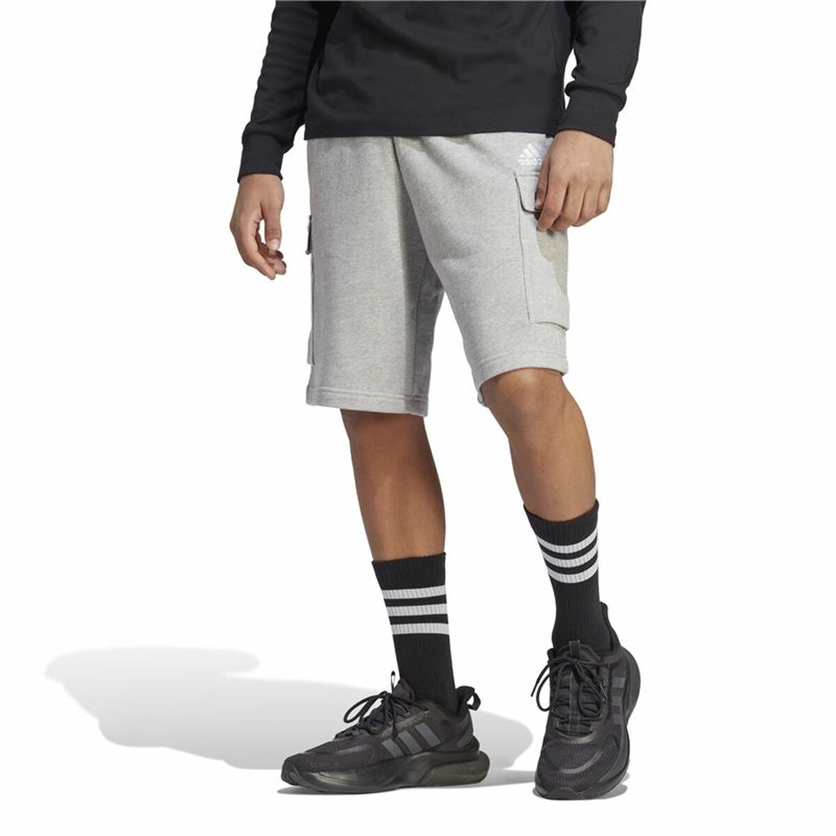 Image secondaire de Short de Sport Adidas Essentials French Terry Cargo Gris