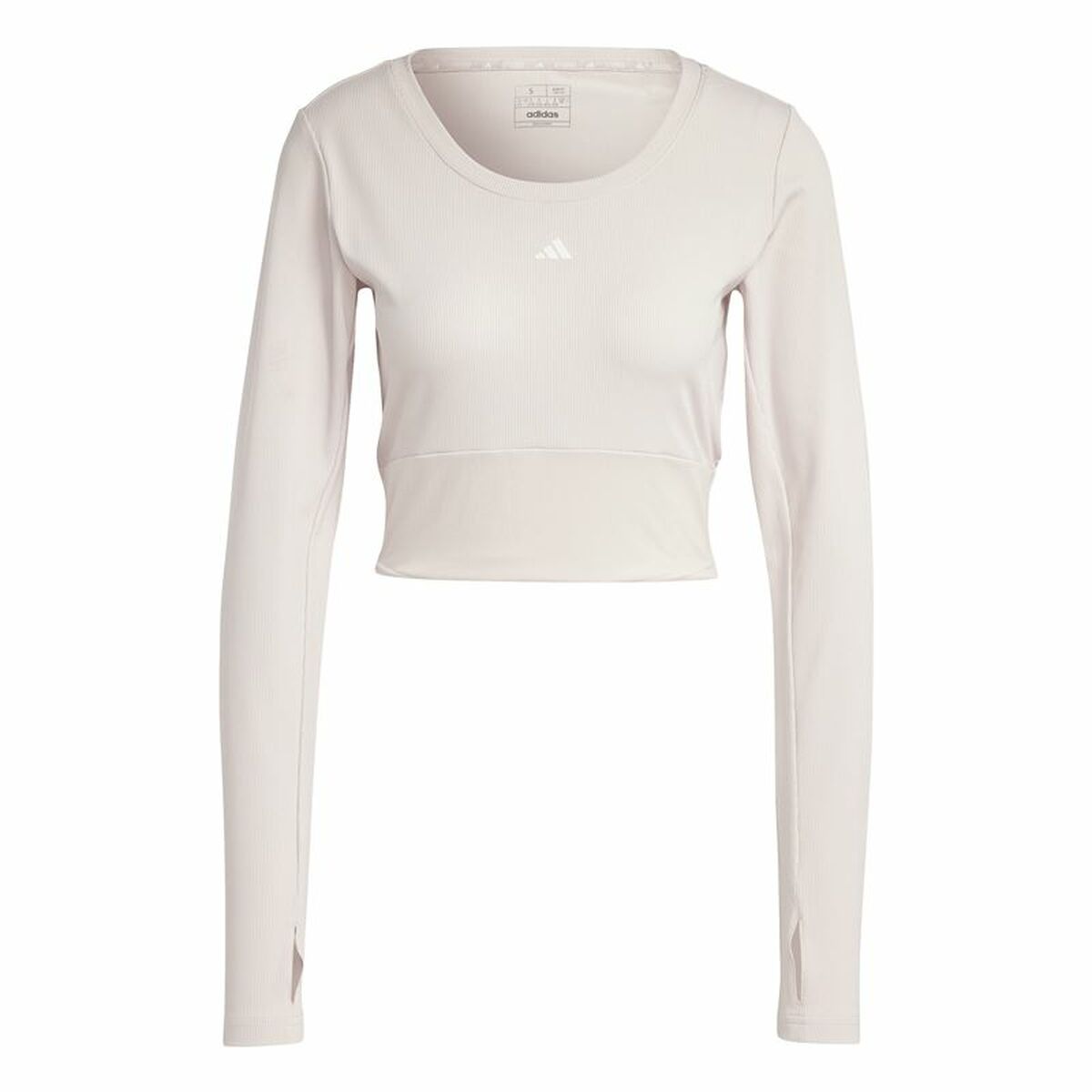 Dames T-shirt lange mouwen Adidas Studio Beige