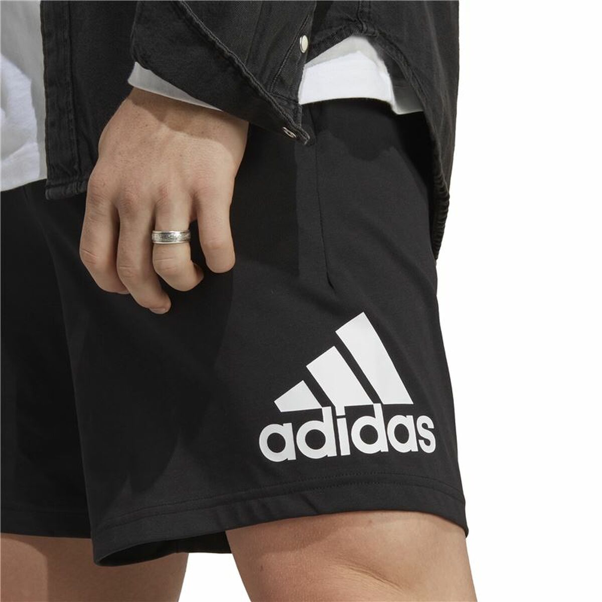 Sportbroek Adidas Essentials Logo Zwart