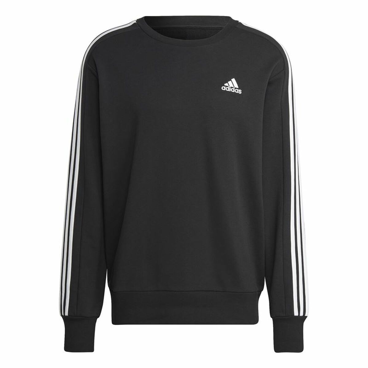Sweat sans capuche homme Adidas 3S Ft Noir