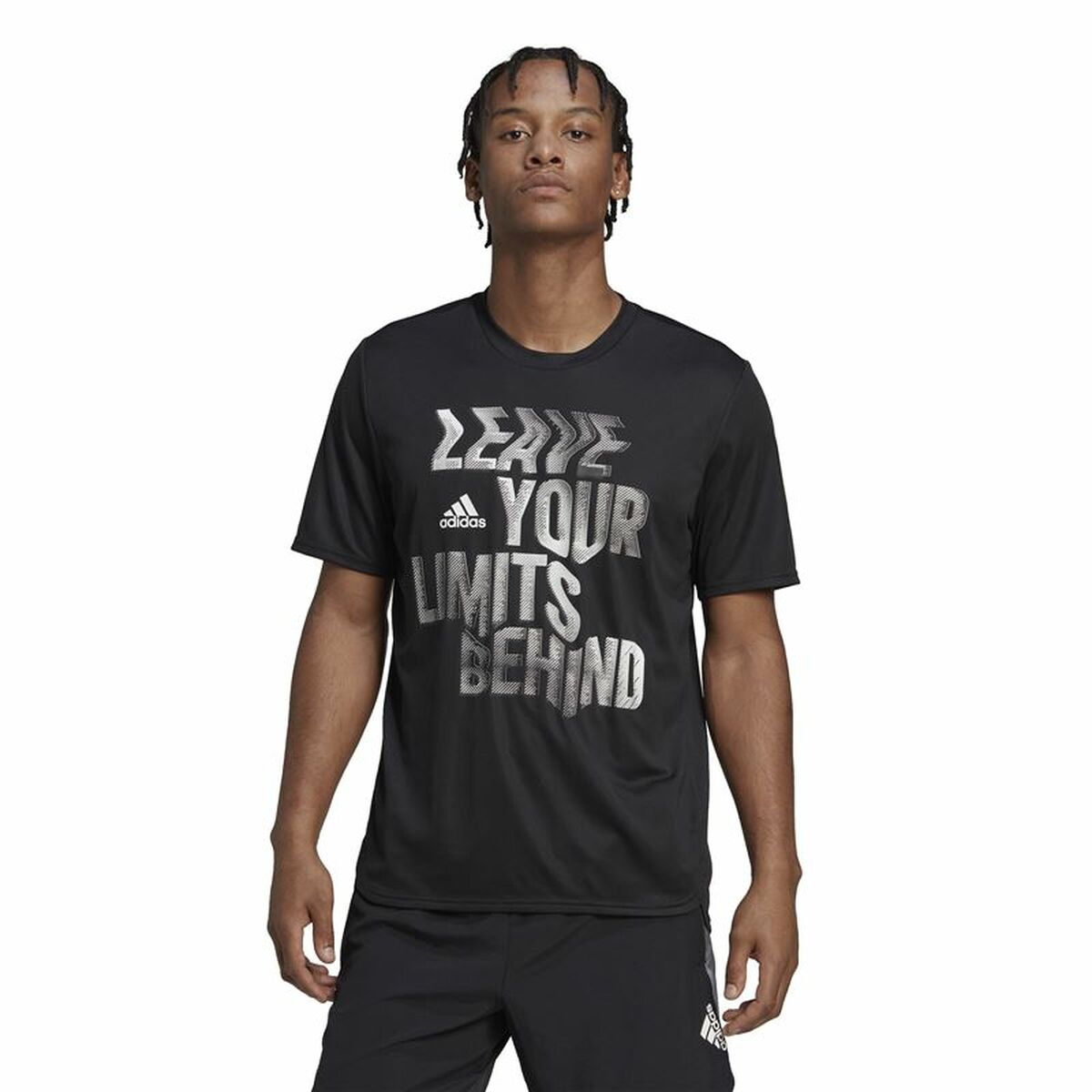 Herren Kurzarm-T-Shirt Adidas HIIT Schwarz - Thumbnail 2