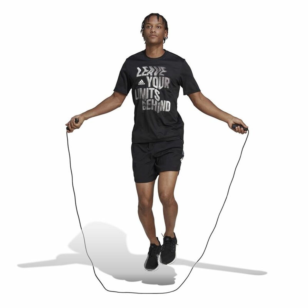 Herren Kurzarm-T-Shirt Adidas HIIT Schwarz - Thumbnail 3