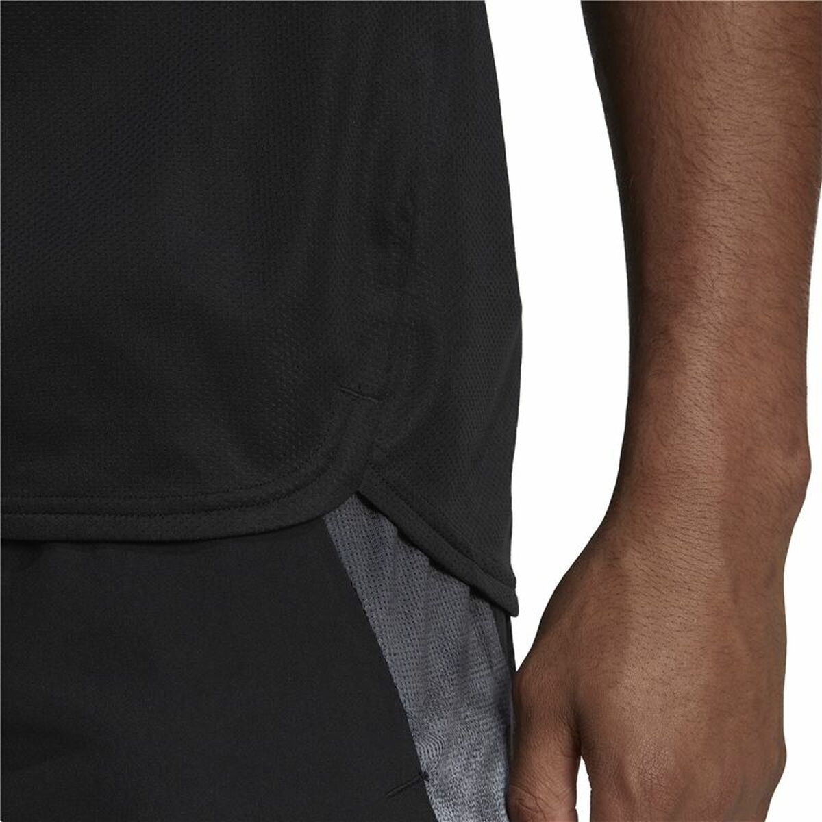Herren Kurzarm-T-Shirt Adidas HIIT Schwarz - Thumbnail 4