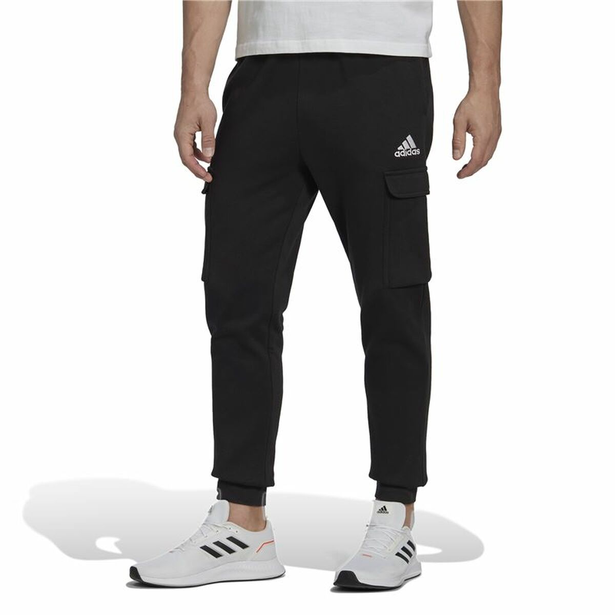 Image secondaire de Pantalon de sport long Adidas Essentials Fleece Noir Homme