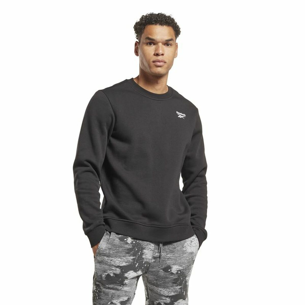 Image secondaire de Sweat sans capuche homme Reebok Identity Left Chest Logo Crew Noir M