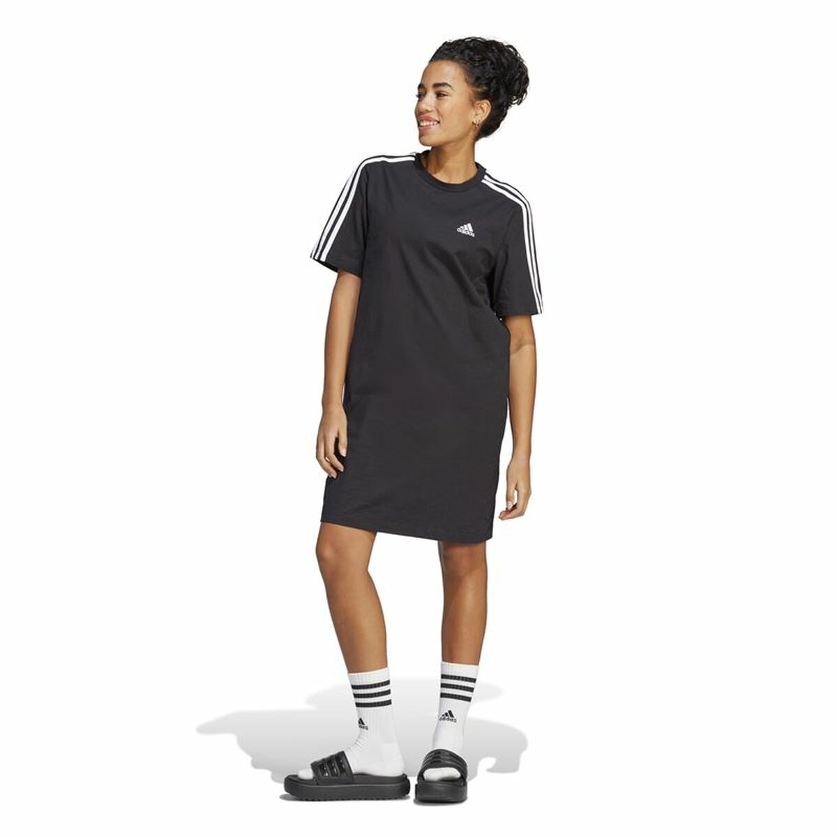 Image secondaire de Robe Adidas 3S Boyfriend Single Noir