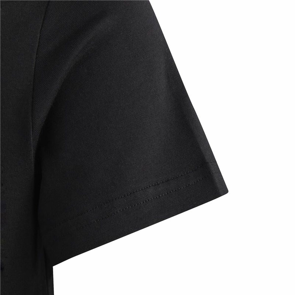 T-Shirt met Korte Mouwen voor kinderen Adidas Essentils Logo Linear Zwart