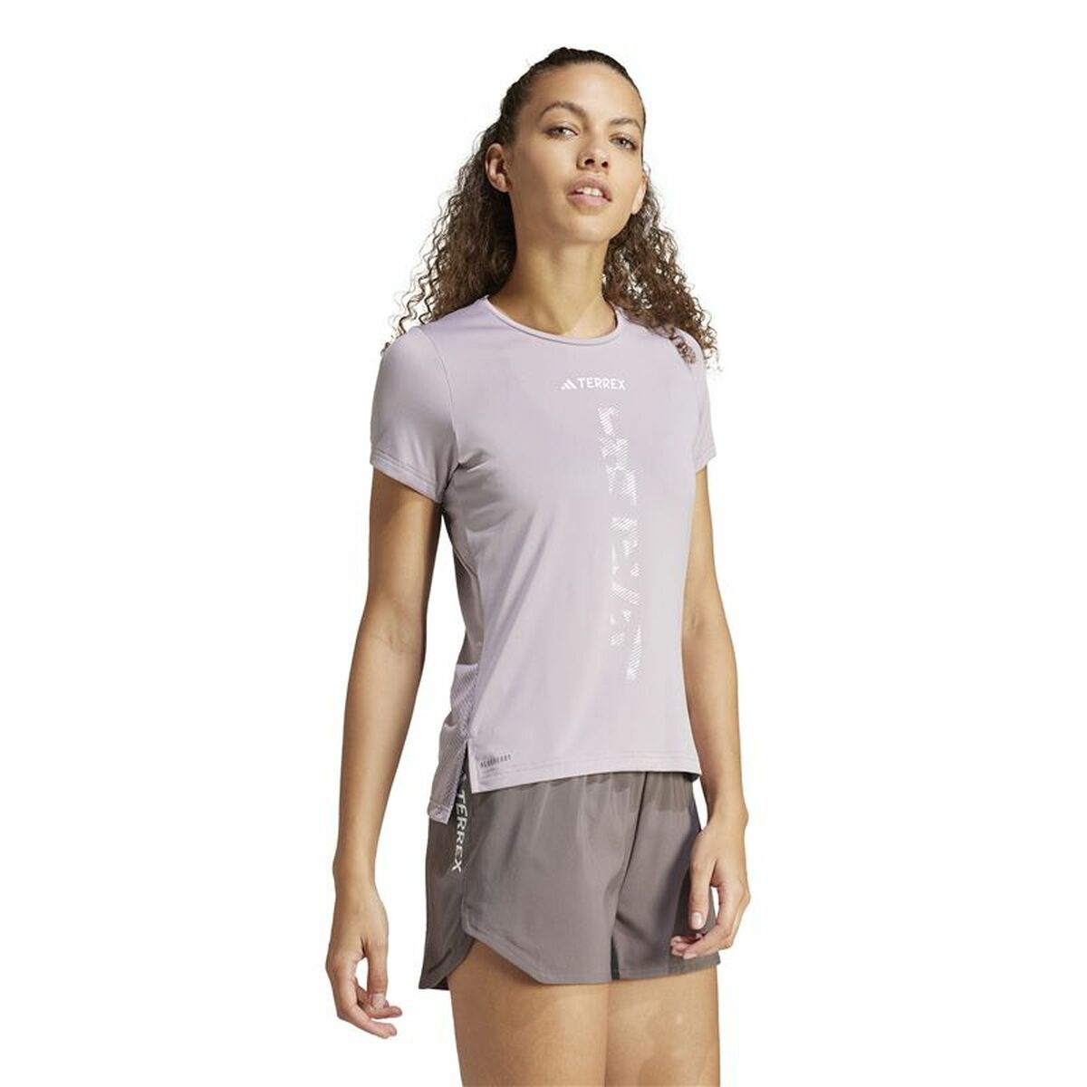 Menâs Short Sleeve T-Shirt Adidas Terrex Agravic Lilac