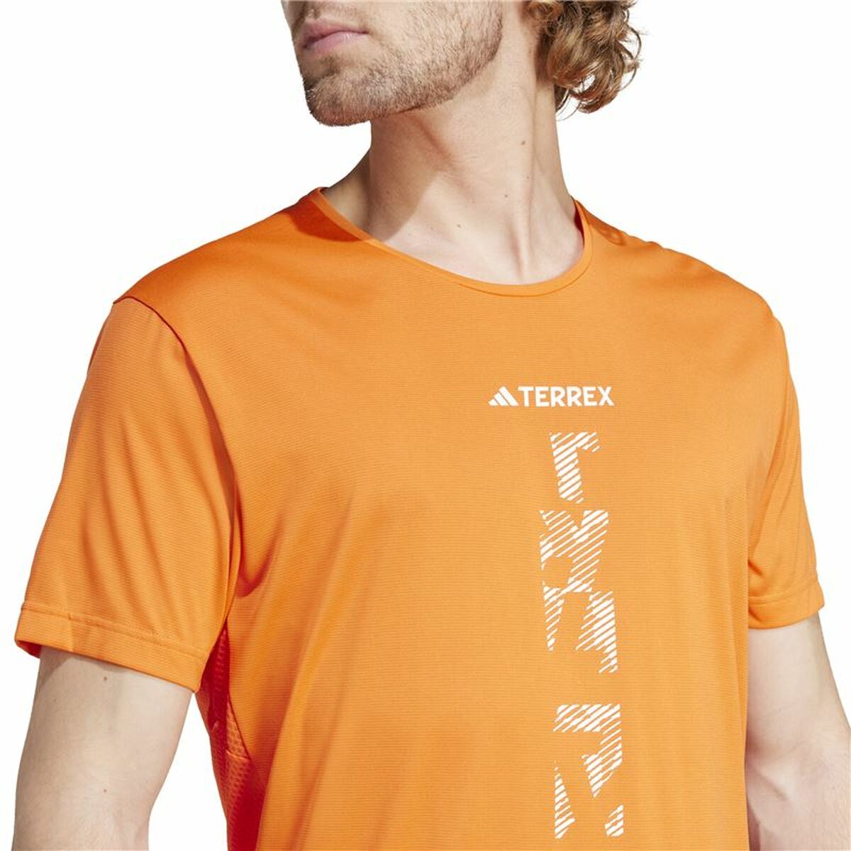 Menâs Short Sleeve T-Shirt Adidas Agravic Terrex Orange