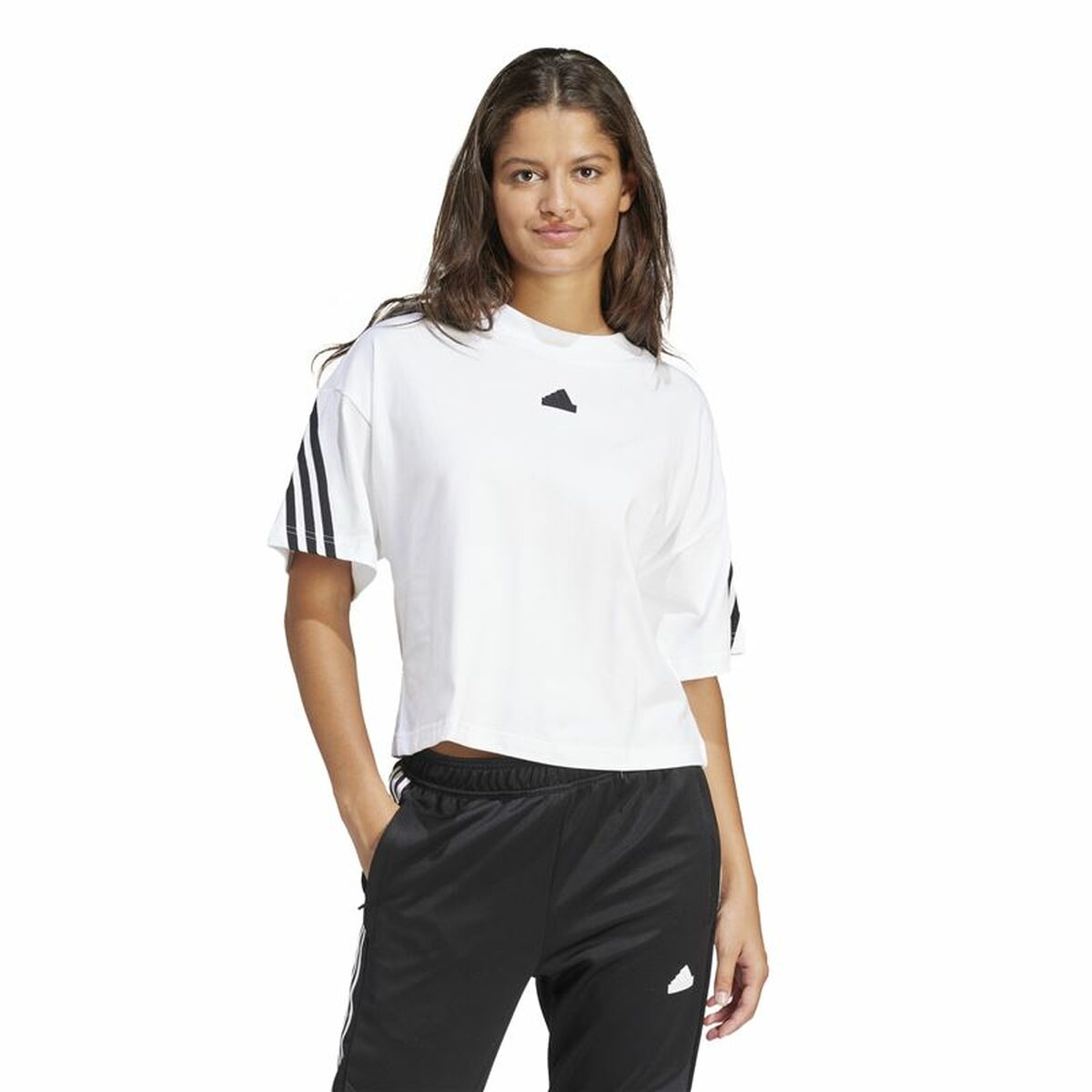 Image secondaire de T-shirt à manches courtes femme Adidas Future Icons 3 Bandas (S)