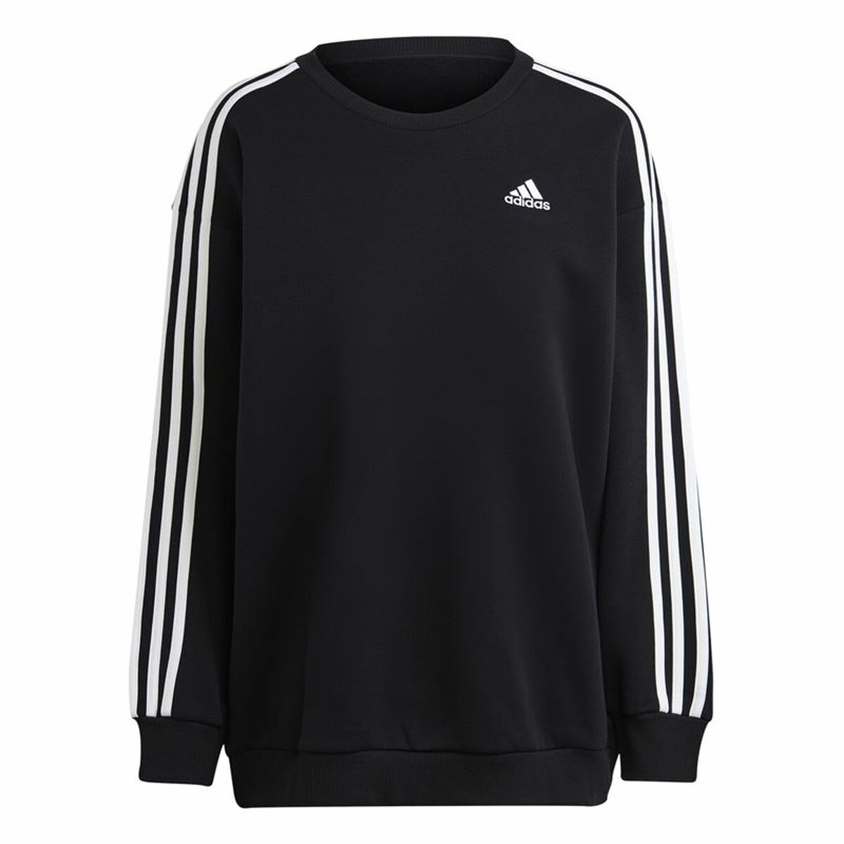 Sweat sans capuche femme Adidas 3S Fl Os Swt Noir L/XL