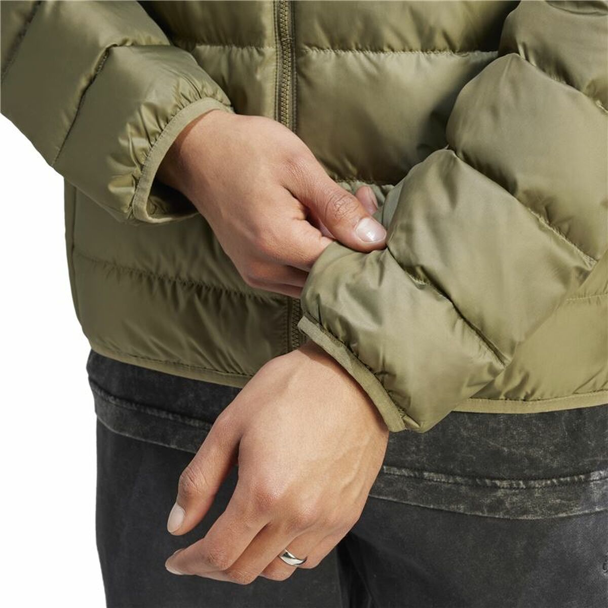 Men’s Sports Jacket Adidas Essentials Lite Down Green