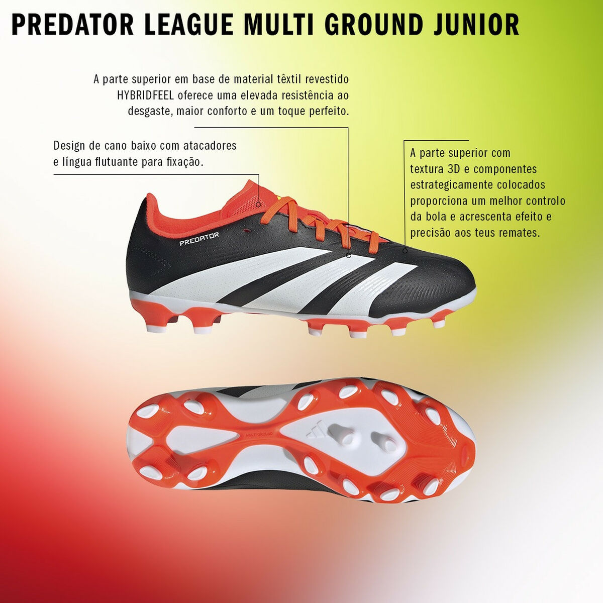 Image secondaire de Chaussures de foot pour Enfants Adidas Predator League Mg Noir