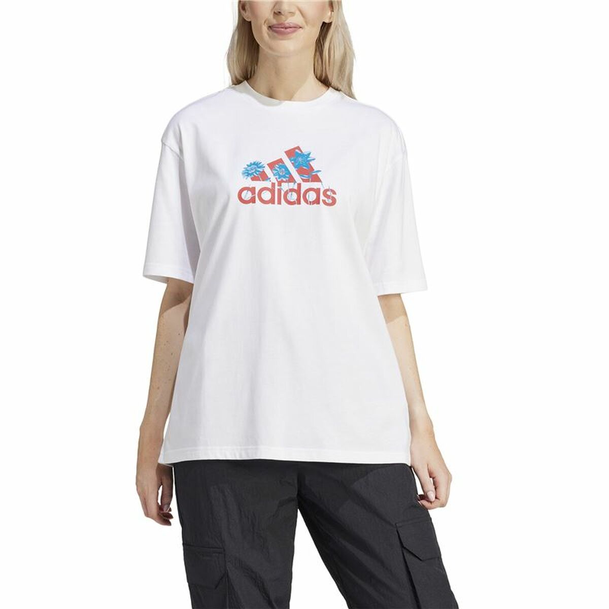 Dames-T-Shirt met Korte Mouwen Adidas Flower Badge of Sports Gt