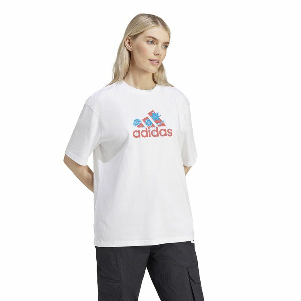 Dames-T-Shirt met Korte Mouwen Adidas Flower Badge of Sports Gt