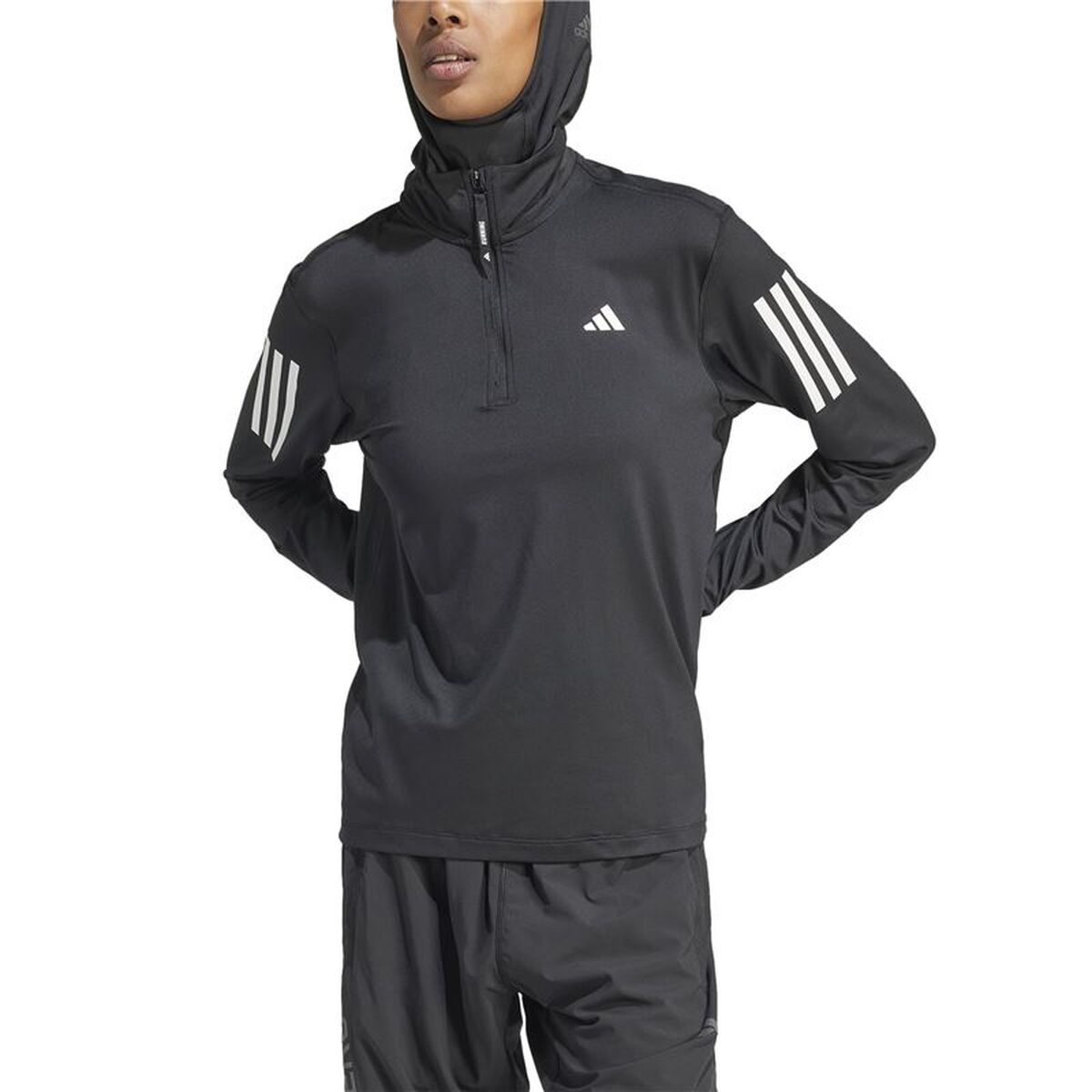 Womens Sweatshirt without Hood Adidas Otr B Hzip Black