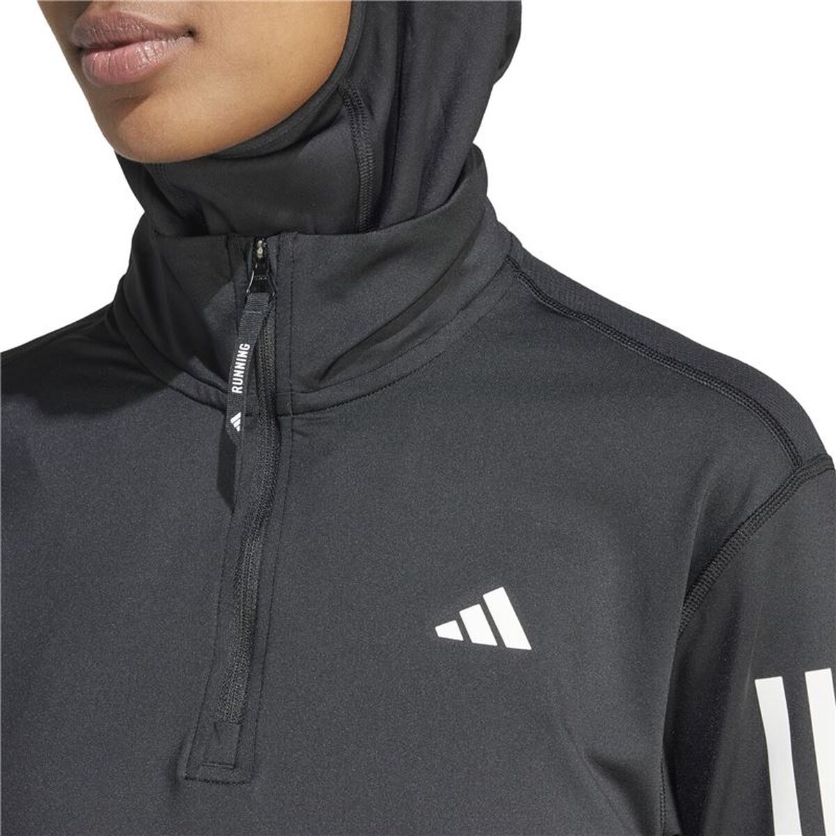 Womens Sweatshirt without Hood Adidas Otr B Hzip Black
