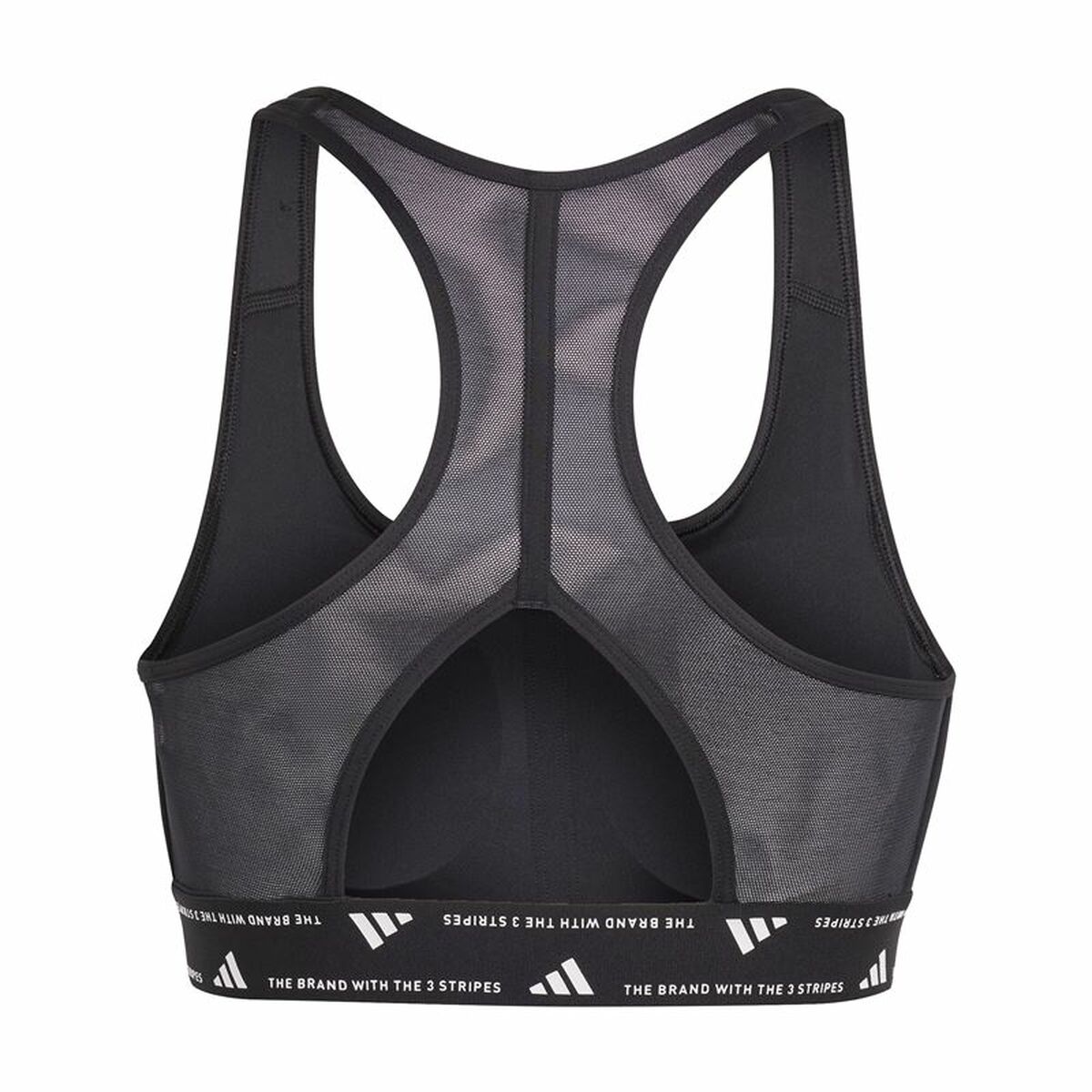 Sportbeha Adidas Essentials Powereact Mid Zwart