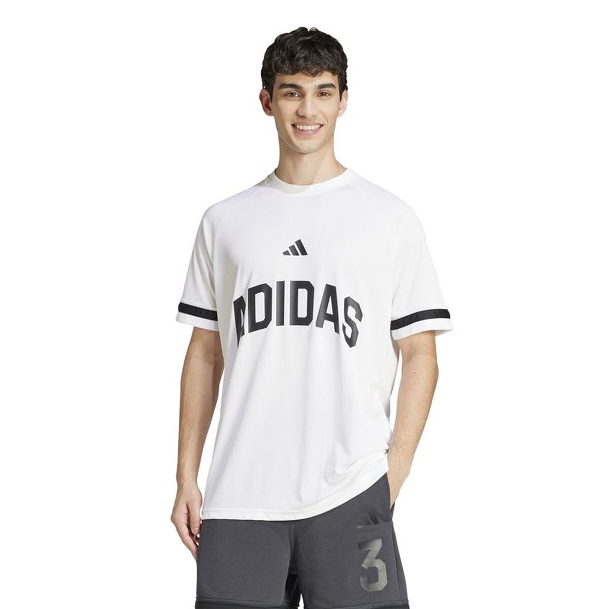 Heren-T-Shirt met Korte Mouwen Adidas Us Sport Wit