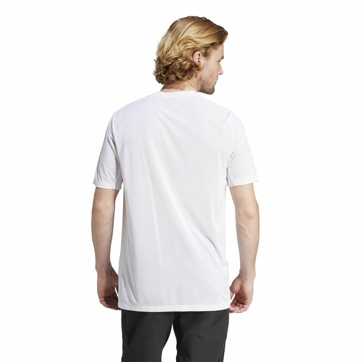 Menâs Short Sleeve T-Shirt Adidas Mt Log Tech White