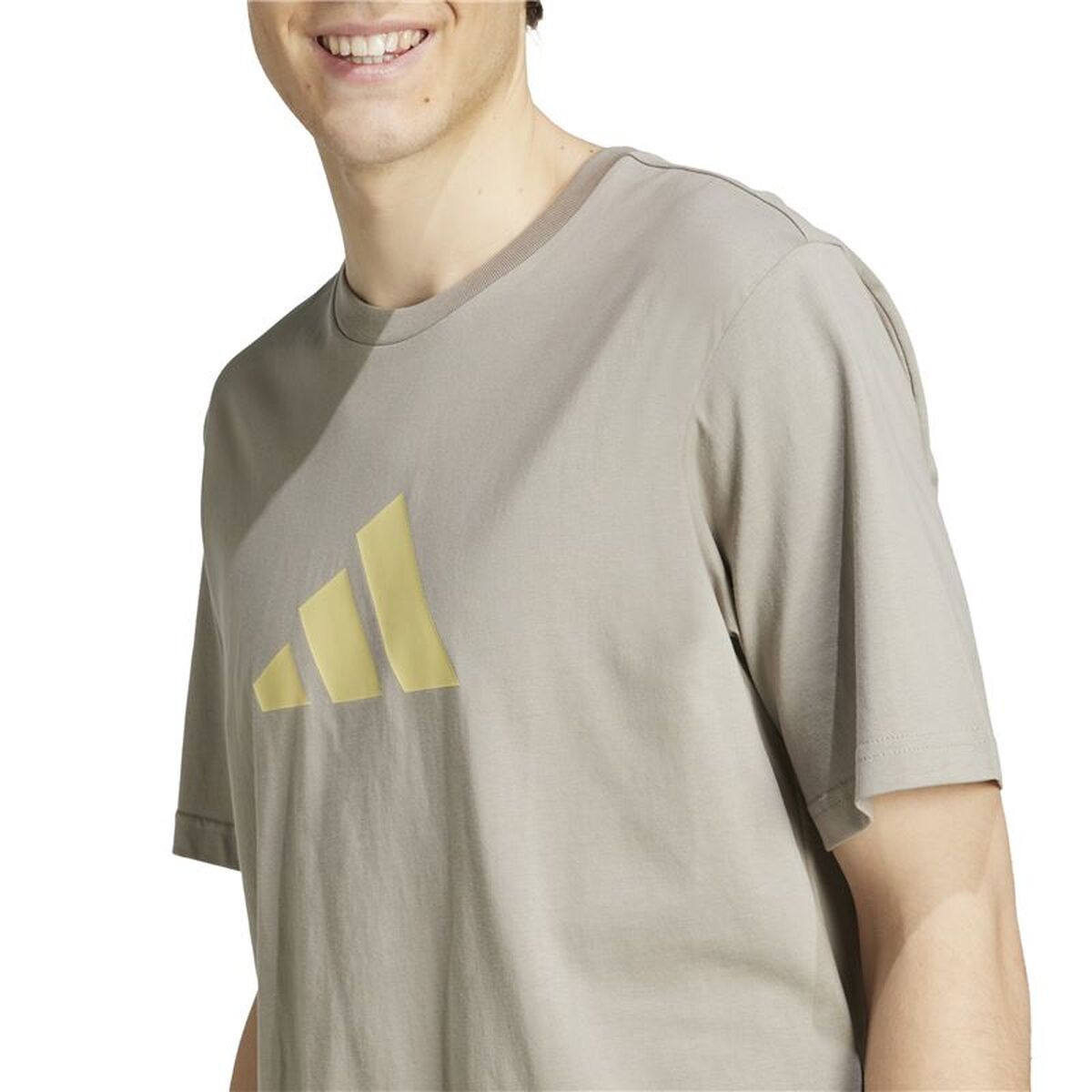 Heren-T-Shirt met Korte Mouwen Adidas Future Icons 3stripes Beige Lichtbruin