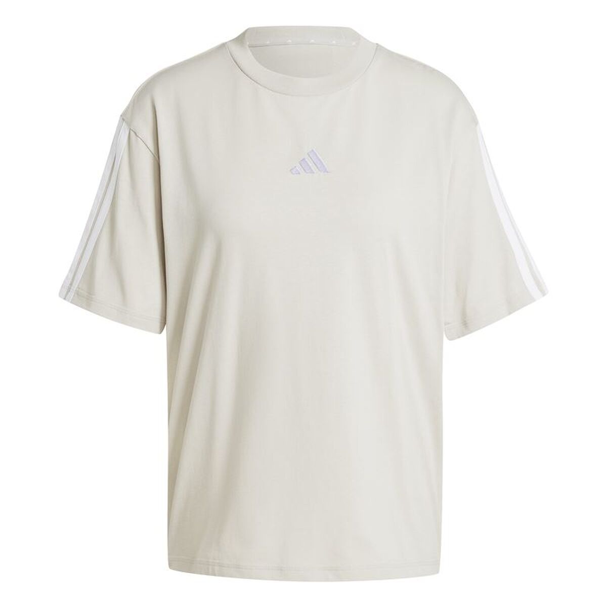 Dames-T-Shirt met Korte Mouwen Adidas Beige