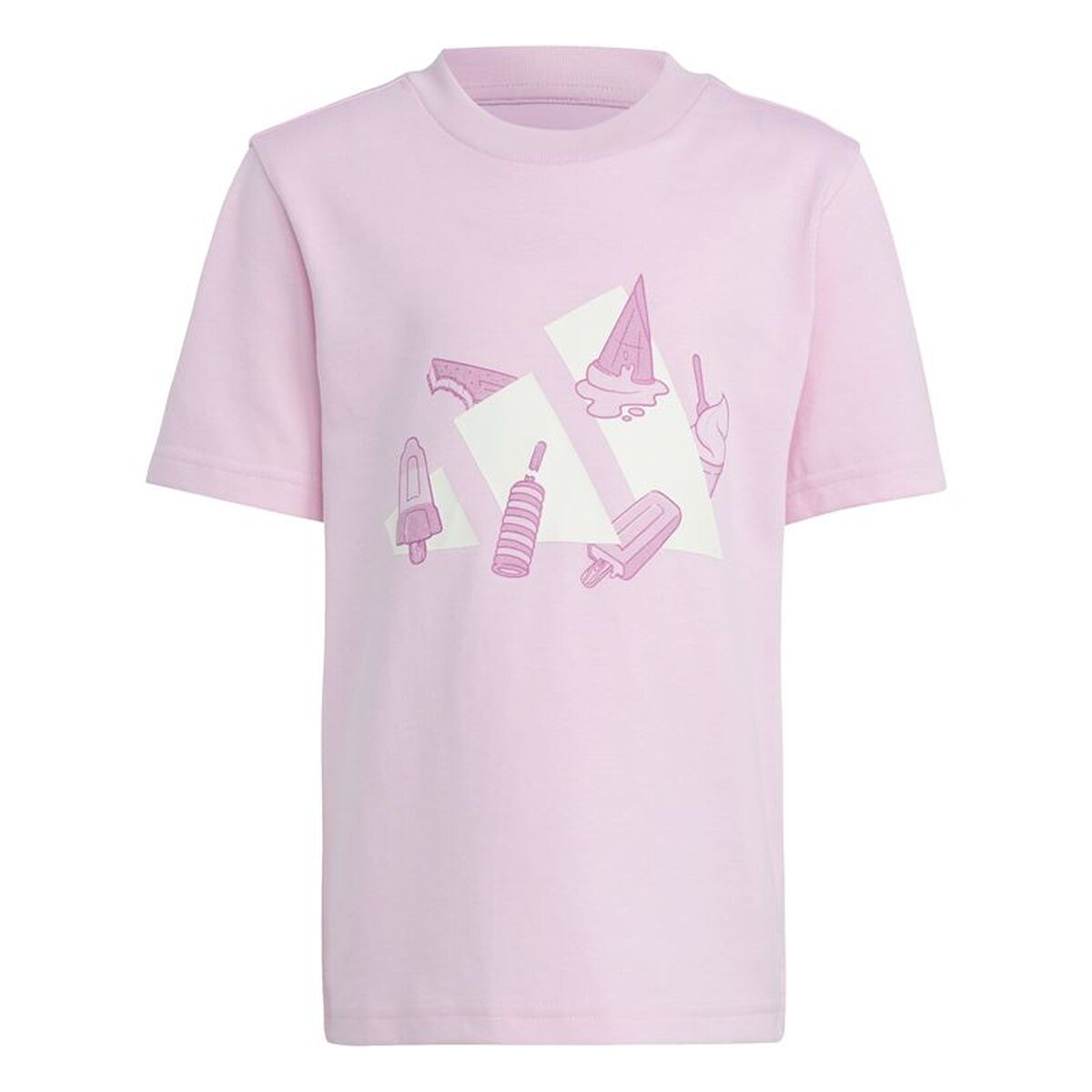 T-Shirt met Korte Mouwen voor kinderen Adidas Lk Ice Roze