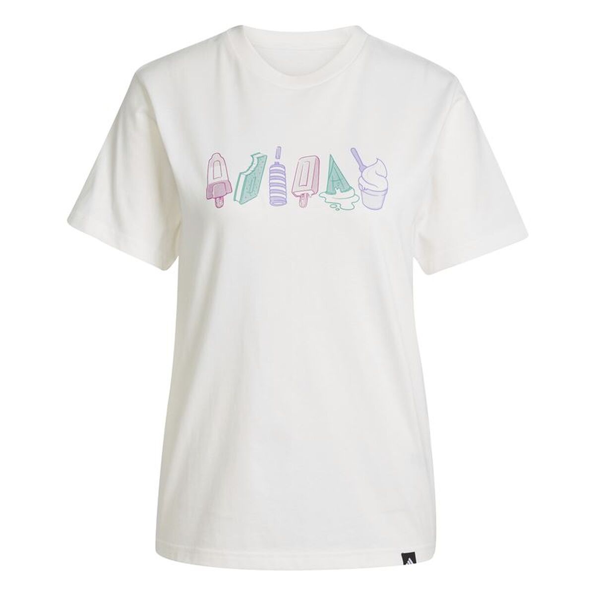 Dames-T-Shirt met Korte Mouwen Adidas Wit