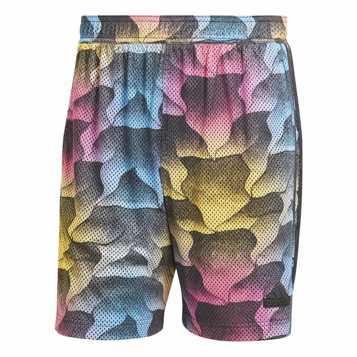 Short de Sport Adidas Tiro Aop Bleu Noir