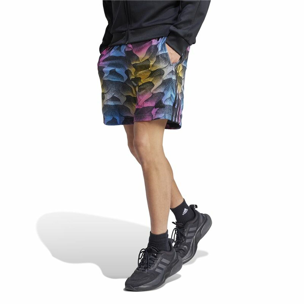 Image secondaire de Short de Sport Adidas Tiro Aop Bleu Noir