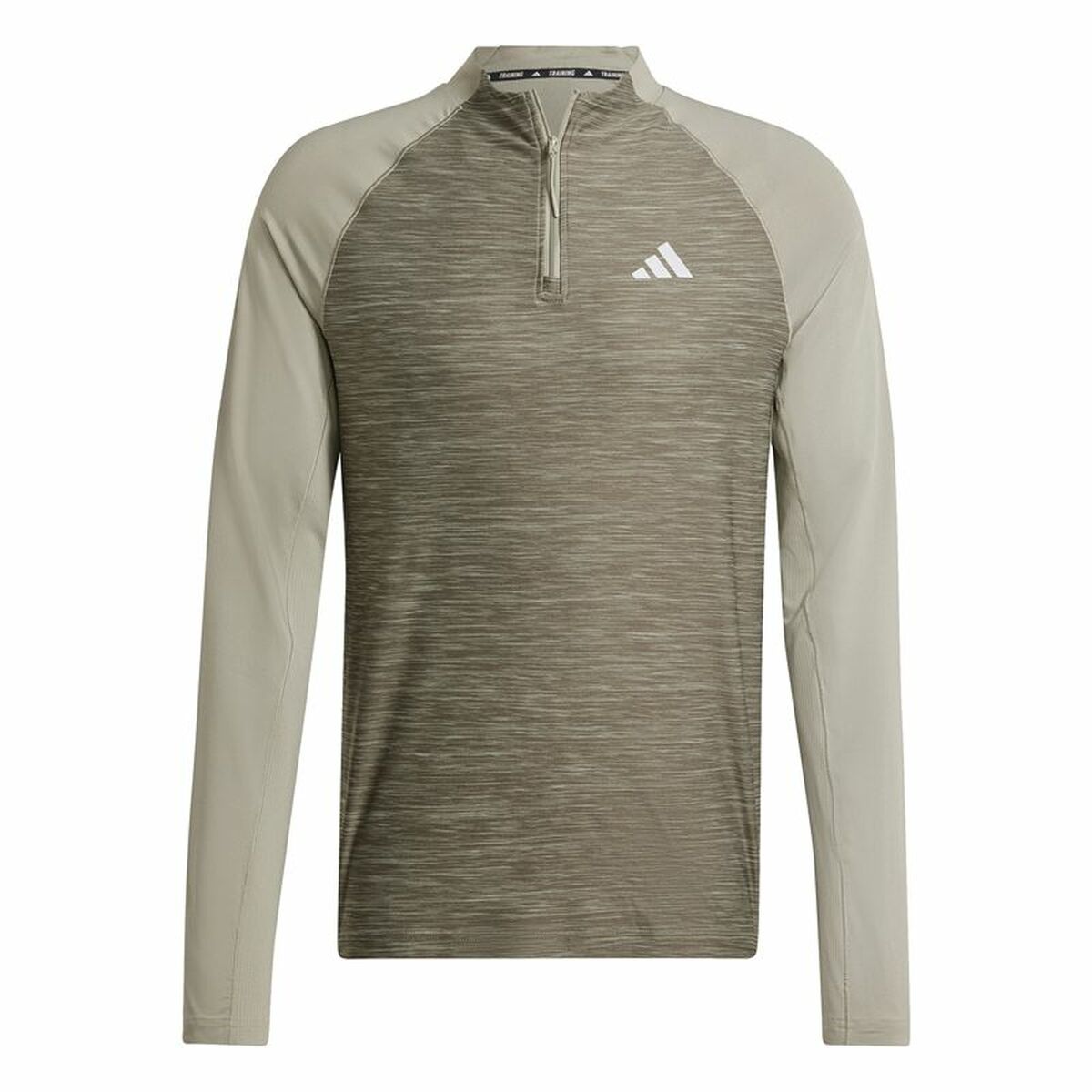 T-shirt à manches longues homme Adidas Gym+ 3 Bandas 1/4Zip Marron
