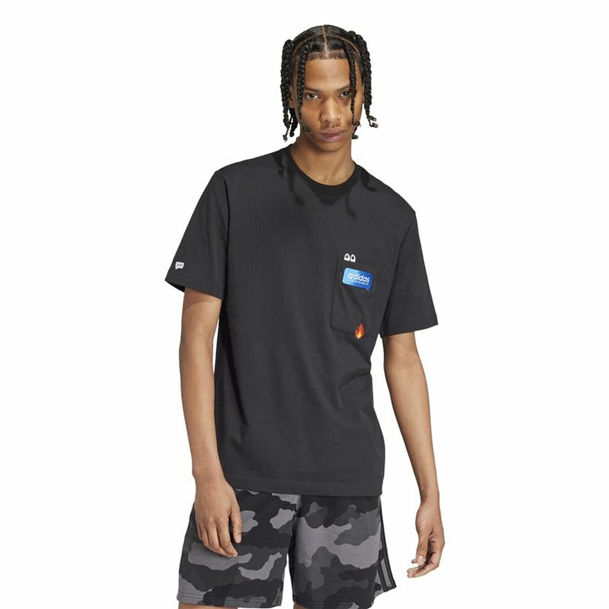 Image secondaire de T-shirt à manches courtes homme Adidas Remoji Pocket Graphic Noir