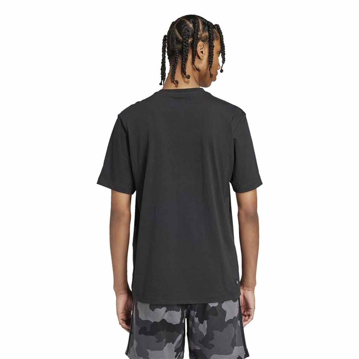 Heren-T-Shirt met Korte Mouwen Adidas Remoji Pocket Graphic Zwart
