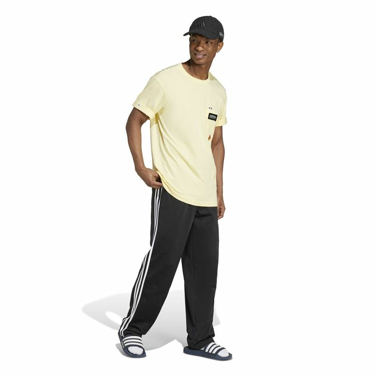 Image secondaire de T-shirt à manches courtes homme Adidas Remoji Pocket Graphic Jaune Doré