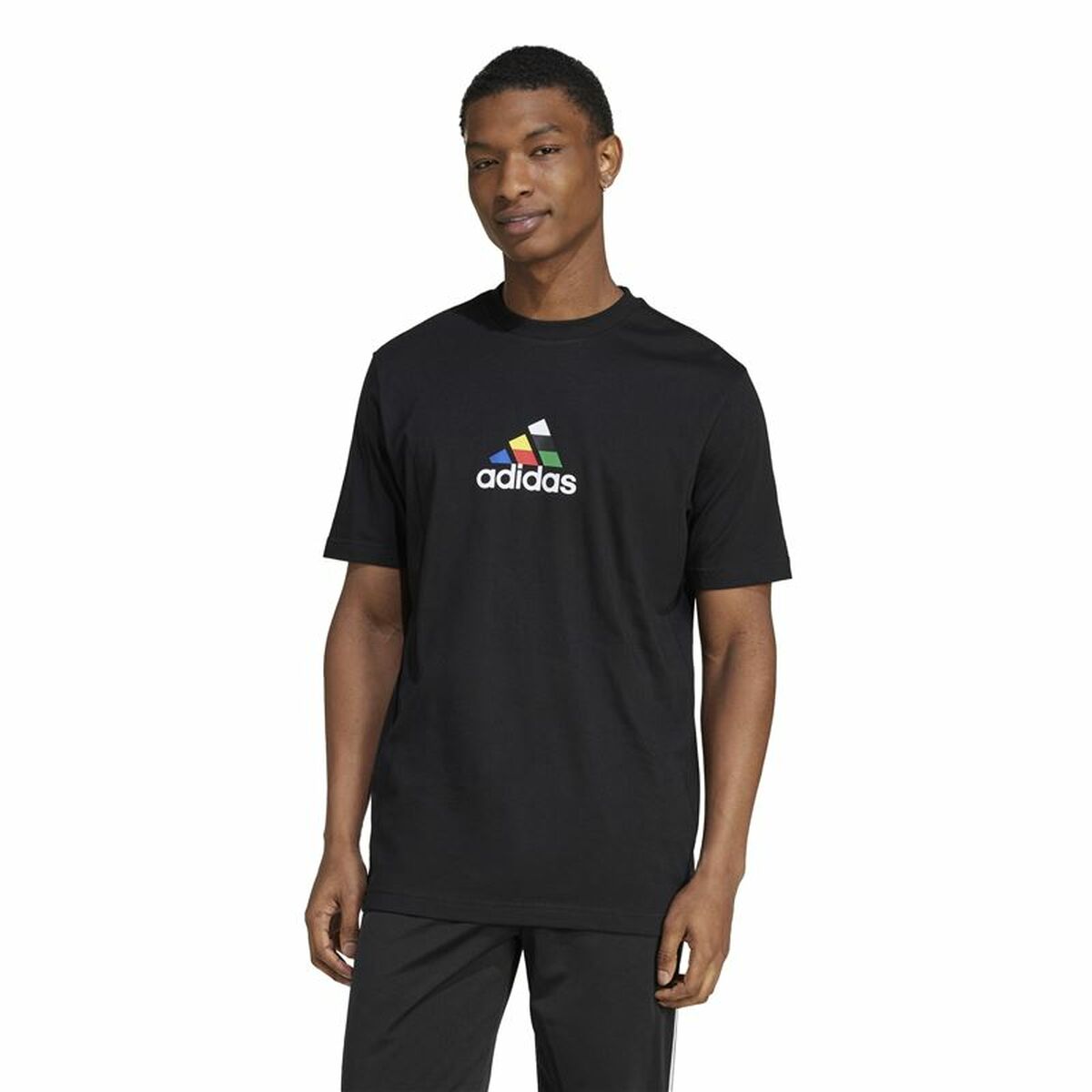 Heren-T-Shirt met Korte Mouwen Adidas House Of Tiro Nations Graphic Zwart