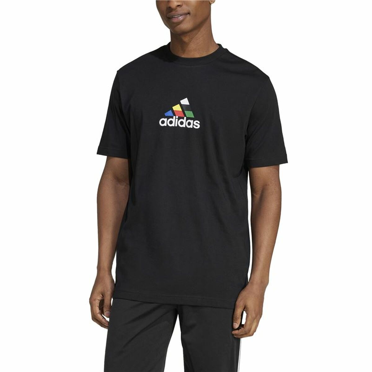 Heren-T-Shirt met Korte Mouwen Adidas House Of Tiro Nations Graphic Zwart