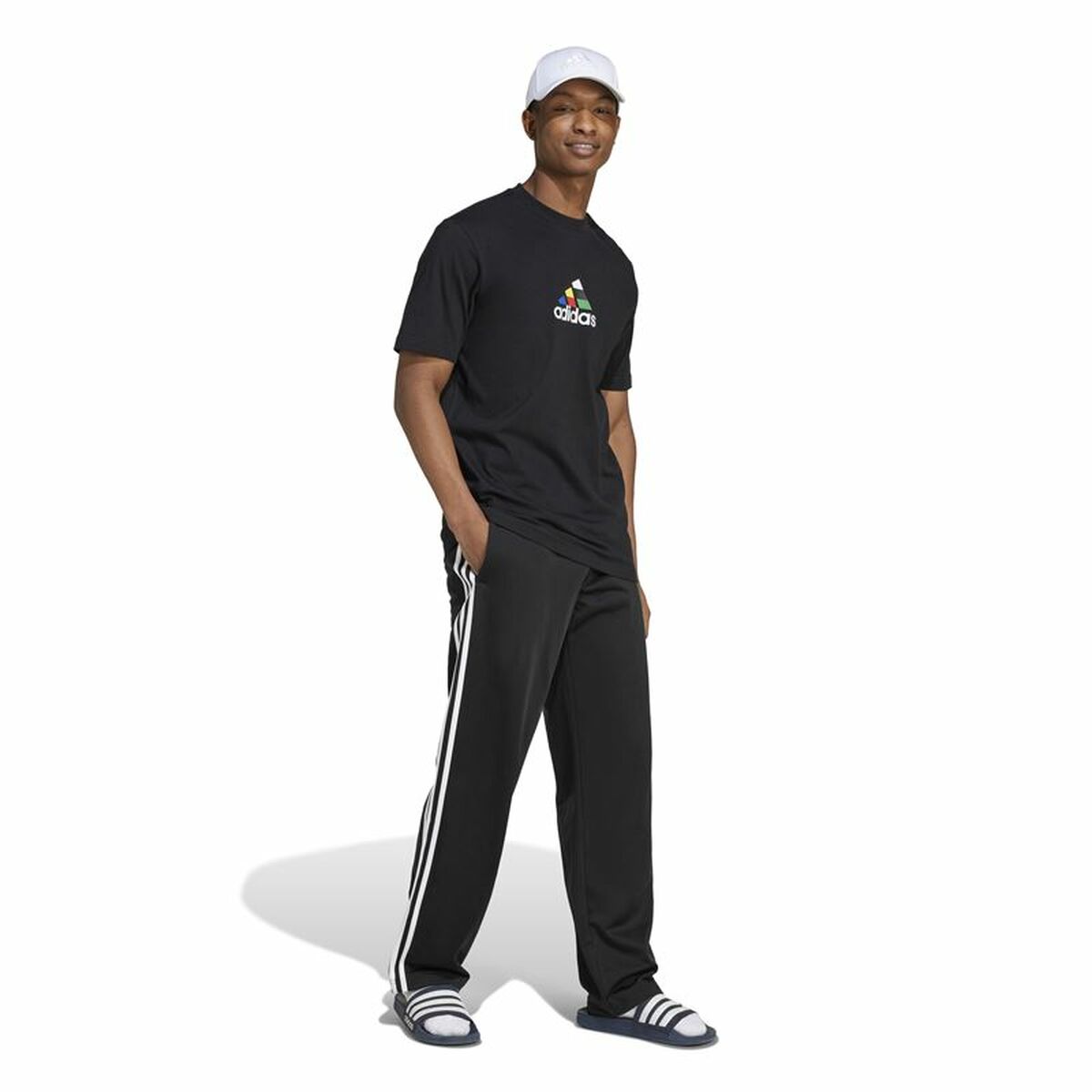 Heren-T-Shirt met Korte Mouwen Adidas House Of Tiro Nations Graphic Zwart