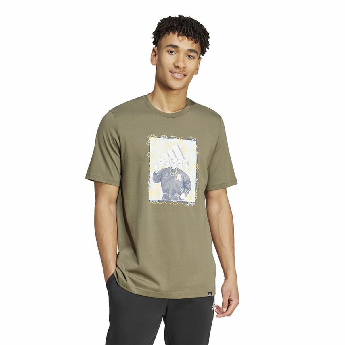 Image secondaire de T-shirt à manches courtes homme Adidas Doodle Graphic Vert