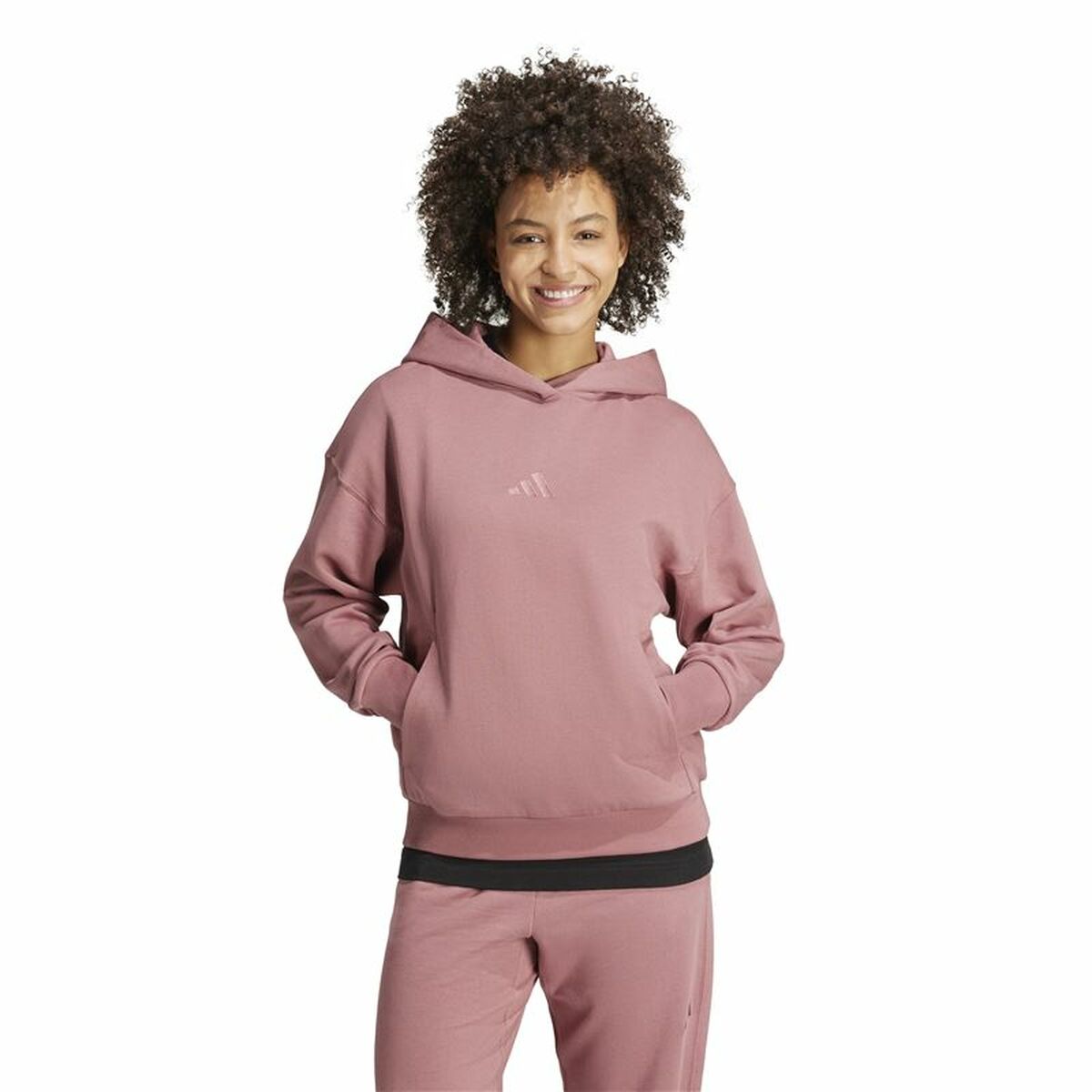 Image secondaire de Sweat à capuche femme Adidas All Szn French Terry Loose Hoodie Rose